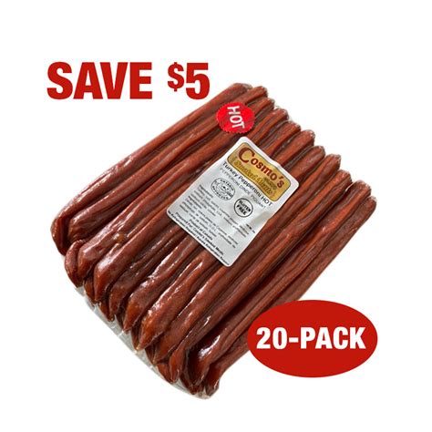 Pepperettes Hungarian Lean Turkey Extra Hot 20pkg Cosmos