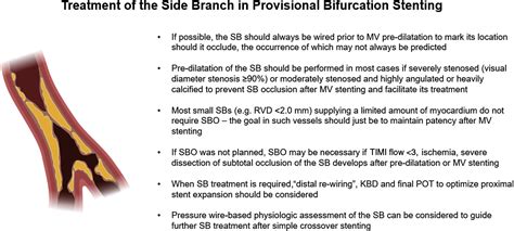 Provisional Stenting Of Coronary Bifurcations When To Treat The Side