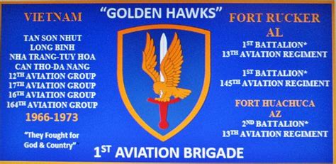 1st Aviation Brigade Golden Hawks 3 X 5 Vietnam Veterans Military