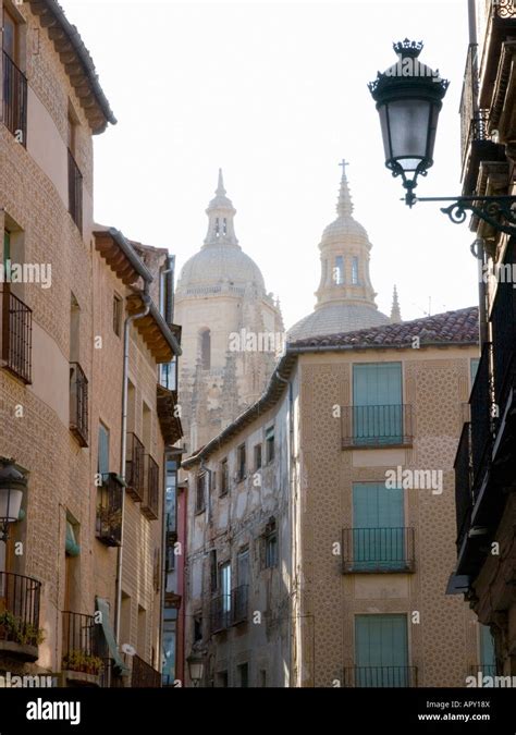 Segovia Castile And Le N Spain View Along Calle De Juan Bravo To The