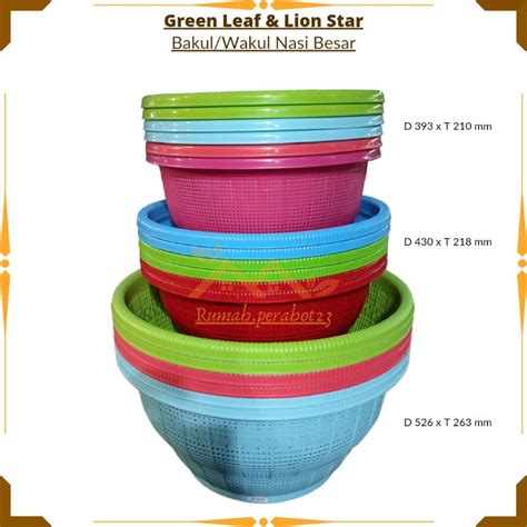 Jual GREEN LEAF LION STAR Bakul Wakul Nasi Besar Jumbo Wakul