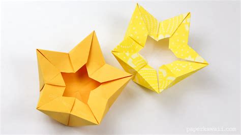 Origami Star / Flower / Crown Bowl Tutorial - Paper Kawaii