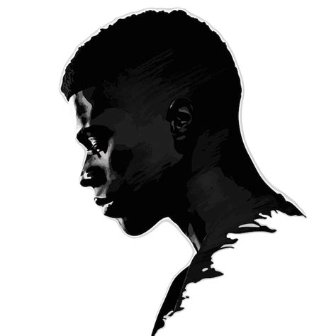 Premium Vector Classic Portrait Black Man Silhouette