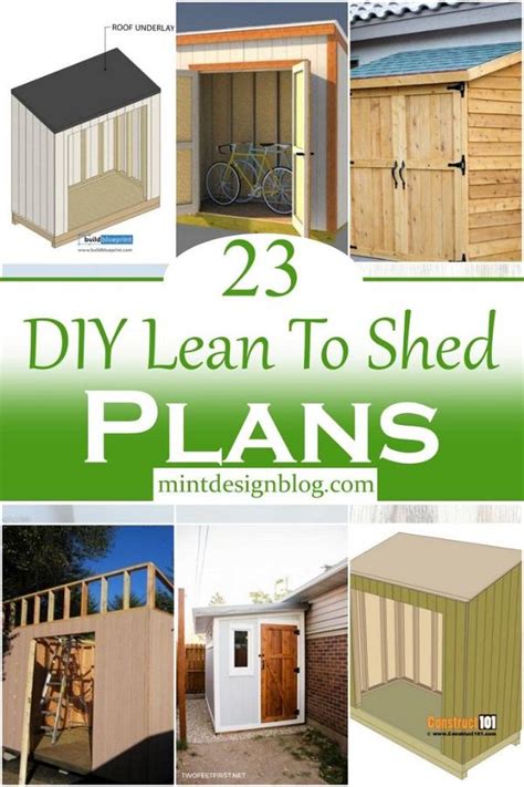 23 Free Diy Lean To Shed Plans Mint Design Blog