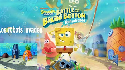 Los Robots Invaden Fondo De Bikini Bob Esponja Battle For Bikini Botton