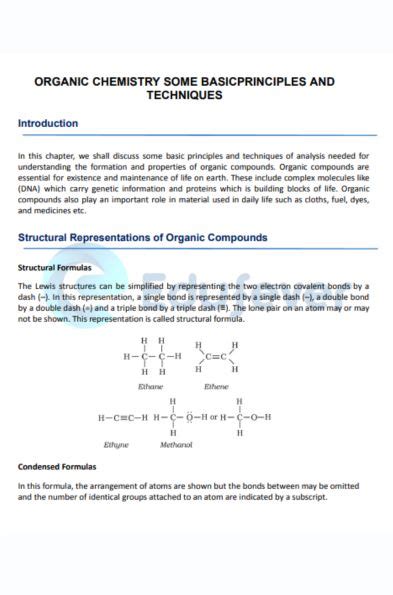 Cbse Class Chemistry Organic Chemistry Some Basic Principle And