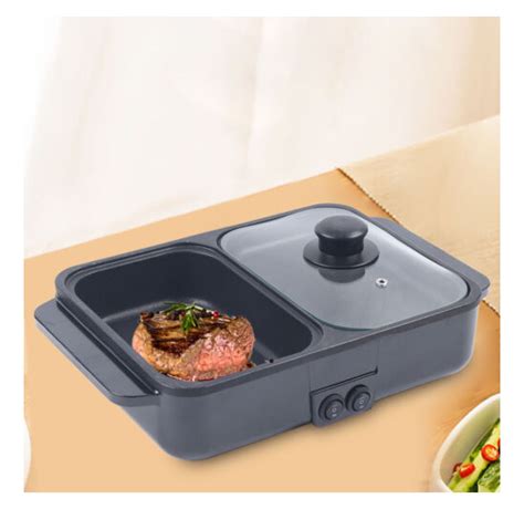 Mini IN Electric Hot Pot BBQ Grill Kitchen Smokeless Shabu Cooking Pan W Walmart