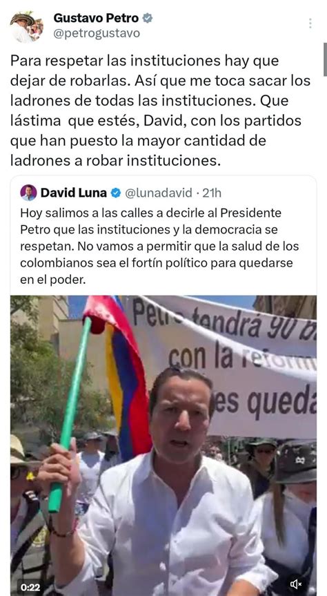 Fuerte Encontr N Entre El Presidente Gustavo Petro Y El Senador David Luna