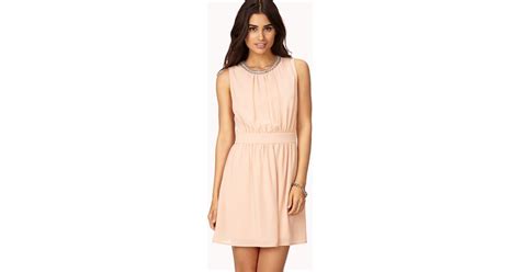 Lyst Forever 21 Cocktail Hour Beaded Dress In Pink