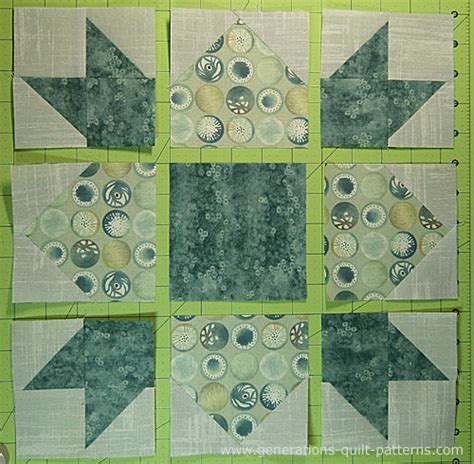 Weathervane Quilt Block And Finished