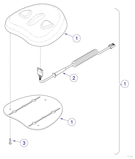 224 Exam Chair Foot Control Assembly