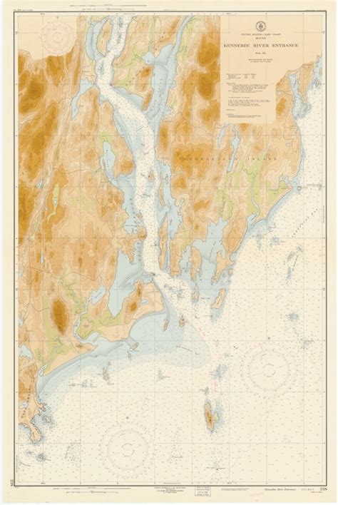kennebec river entrance maine  nautical map harbors