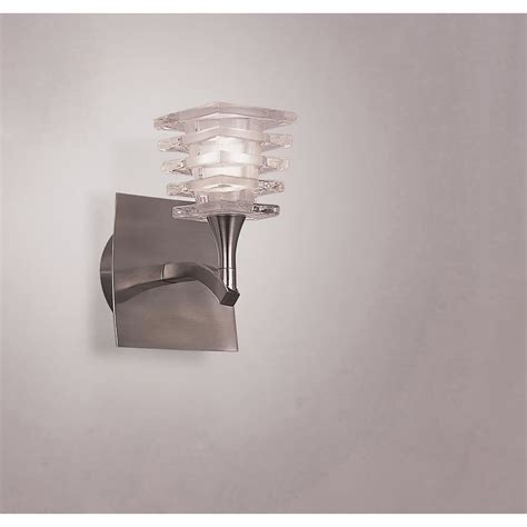 Mantra M0028 S Keops Single Light Switched Wall Fitting In Satin Nickel