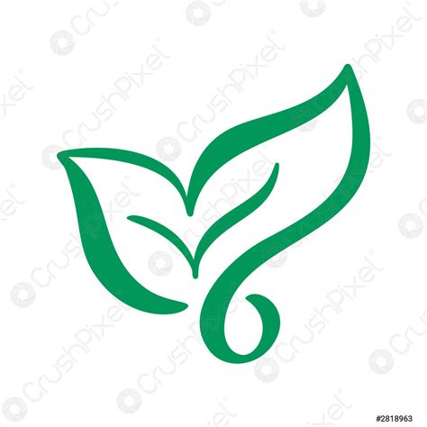 Logo Of Green Leaf Of Tea Ecology Nature Element Vector Stock Vector