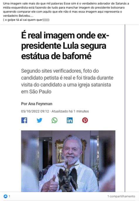 Maçonaria e satanismo O que é fake sobre Bolsonaro e Lula