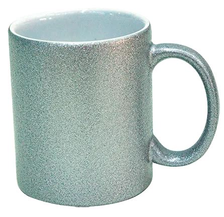 Caneca Glitter Prata Ml Sublima Brasil