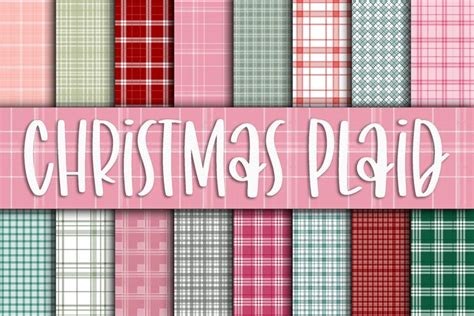 Christmas Plaid Digital Paper