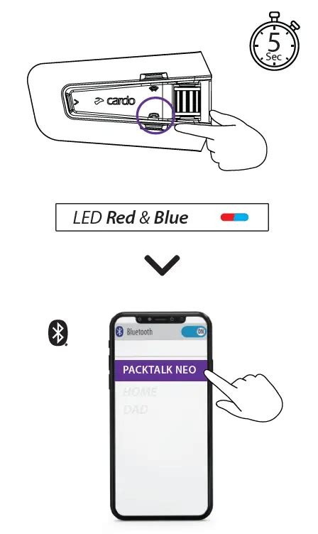 Cardo Packtalk Neo Helmet Mesh Intercom Device User Guide