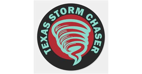 Texas Storm Chaser Classic Round Sticker Zazzle