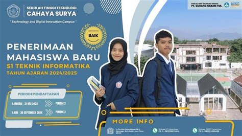 STT Cahaya Surya Buka Penerimaan Mahasiswa Baru Hingga Agustus 2024