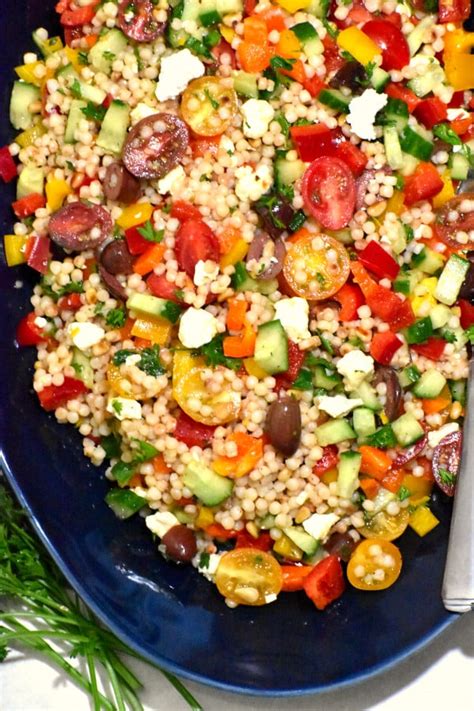 Israeli Couscous Salad With Lemon Dijon Vinaigrette Gypsyplate