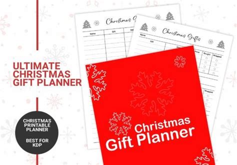 Christmas Gift Planner Printable Kdp Graphic By Asmaakterprinthouse