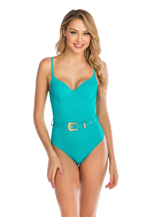 OEM Miss Adola One Piece Belt Swimwear Fashion Bikini Manufacturer And Supplier Yongdian