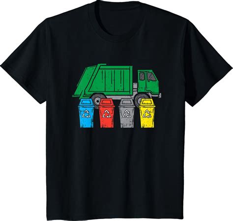 Youth Garbage Truck I Trash Recycling T Shirt Uk Clothing