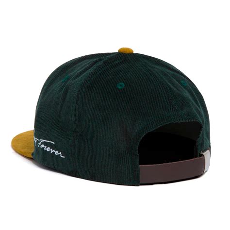 Cap Huf Corduroy Classic H 5 Panel Forest Green Beta Snow