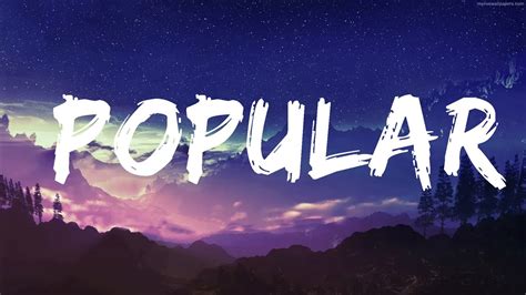 The Weeknd, Madonna, Playboi Carti - Popular (Lyrics) | 25 Min - YouTube