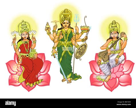 Happy Navratri Durga Lakshmi Saraswati