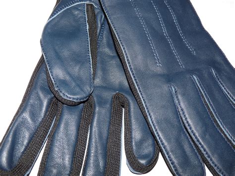 Ladies Navy Nappa Leather Gloves Love Emvy Ltd