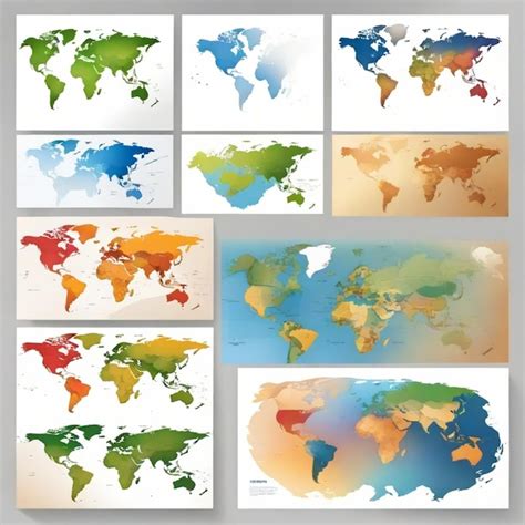A map of the world with different countries | Premium AI-generated vector
