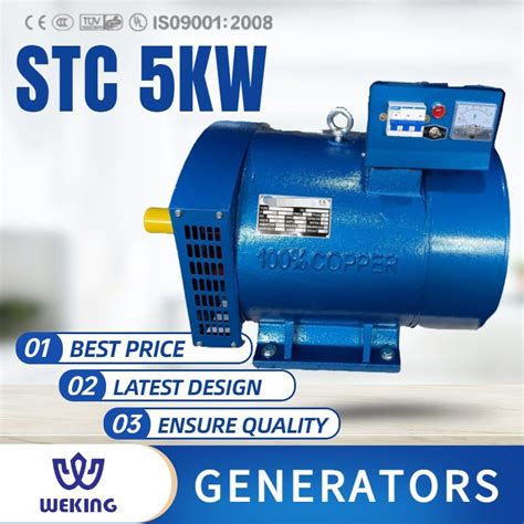 Stc 5kw Three Phase A C Electric Synchronous Alternator Generator