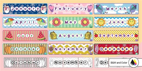 Months Of The Year Banners Pack Lehrer Gemacht Twinkl