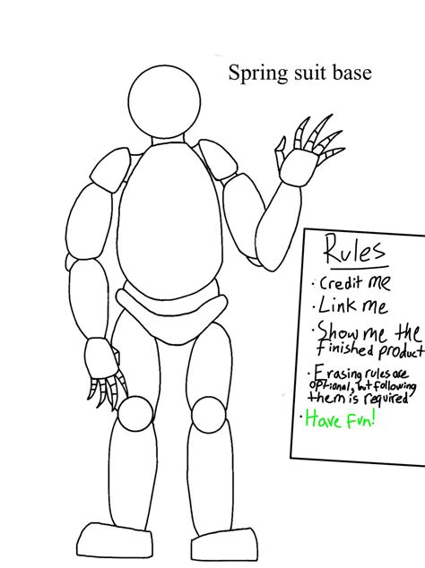 Fnaf Spring Suit Base By Dragonmaddie On Deviantart