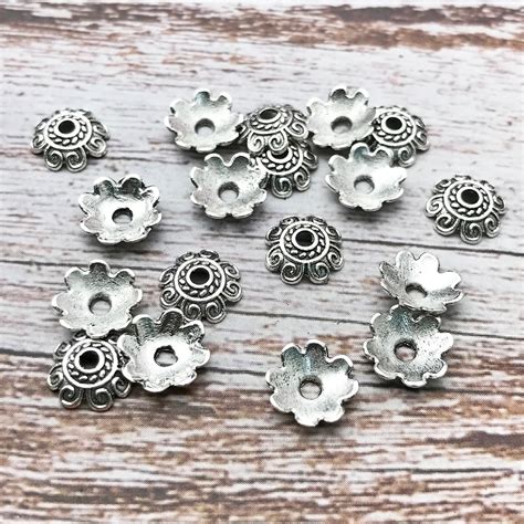 Pcs Flower Receptacle Spacer Beads Flower Bead Caps Mm Etsy