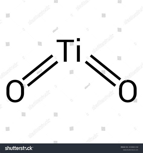 Chemical Structure Titanium Dioxide Tio2 Stock Vector Royalty Free