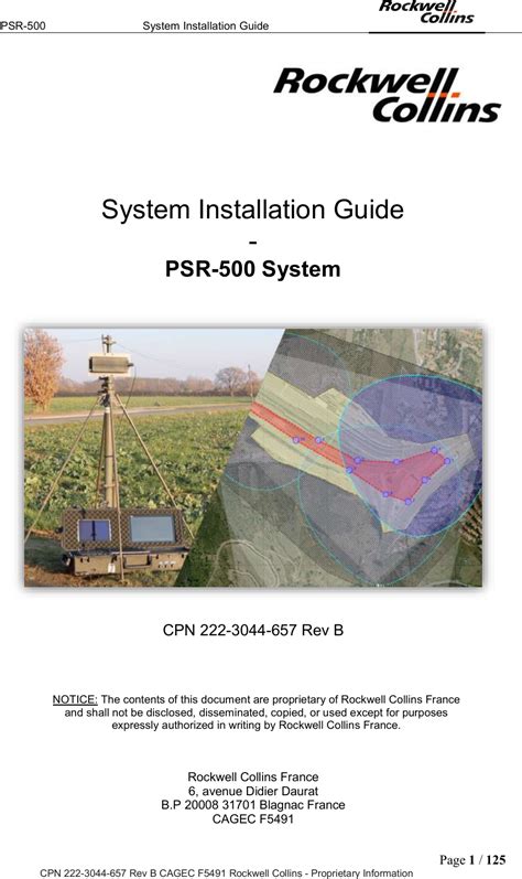 Rockwell Collins 5972410 Perimeter Surveillance Radar User Manual EN