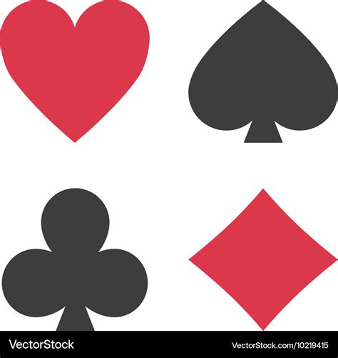 Playing card suits Royalty Free Vector Image - VectorStock