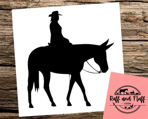 Mule Decal Western Pleasure Horse Decal Car Decal Etsy