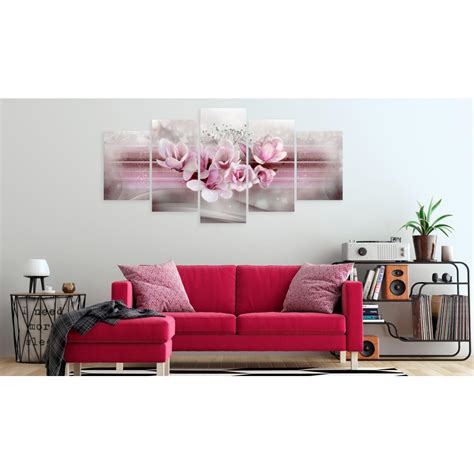 Impressions Sur Toile Magnolia Shrub 5 Part Wide Pink Magnolias