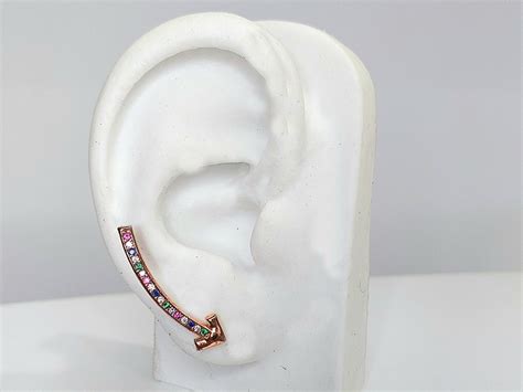 Gf Brutos Brinco Ear Cuff Flecha Cravejado