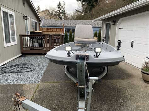 Bass Tender 11.3 Plastic Bass Fishing Boat & Trailer for Sale in Sumner ...