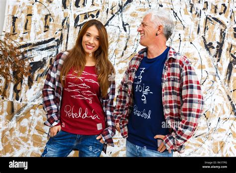 Two People Posing Stock Photo Alamy
