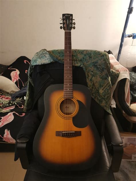 Cort Ad810 Op Acoustic Guitar W Bag Open Pore Hobbies And Toys Music And Media Music Accessories