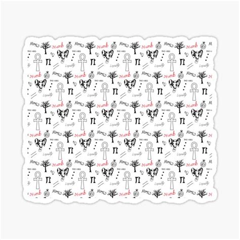 Xxxtentacion Tattoos Seamless Pattern Sticker For Sale By Gevix Redbubble