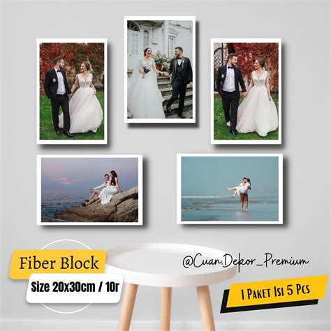 Jual Paket Foto Cetak Foto Bingkai Fiber Block Tebal R X Cm