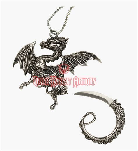 dragon tail neck knife dragon necklace  hidden knife hd png