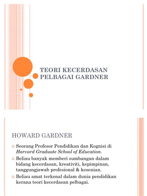 Teori Kecerdasan Pelbagai Gardner Pdf